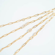 18K Gold PVD Stainless Steel Stone